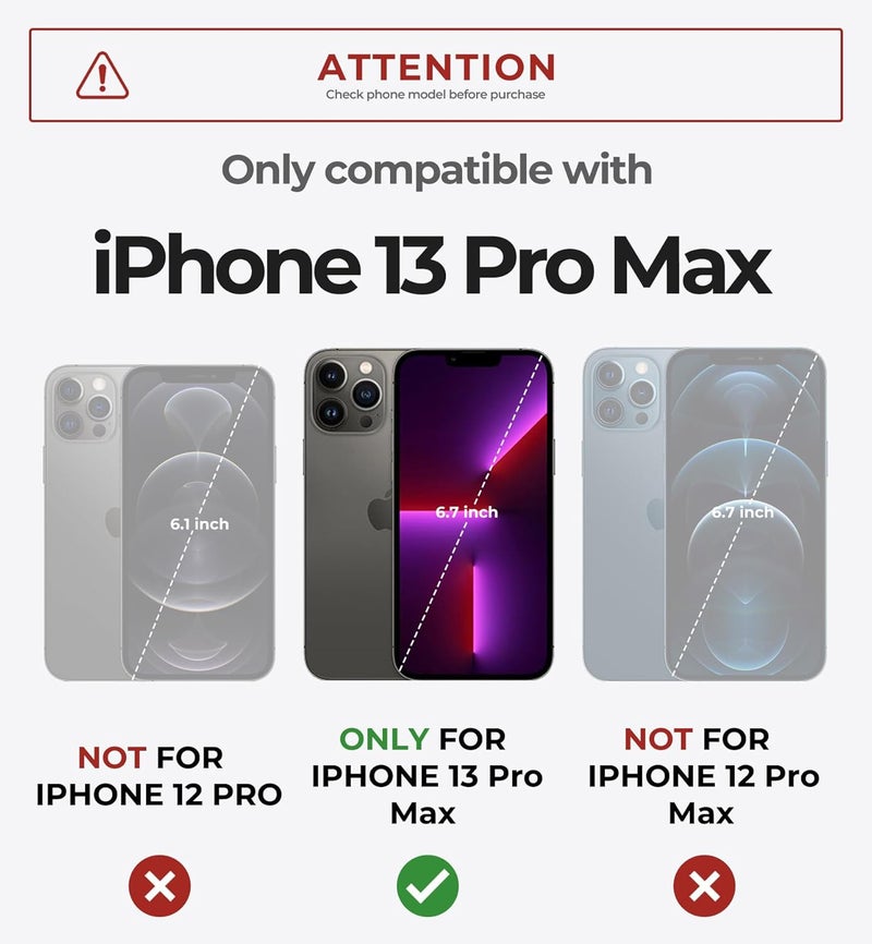 Dexnor for iPhone 13 Pro Max Case with Camera Cover, Compatible with MagSafe, Built-in Screen Protector, Heavy-Duty Shockproof Full-Body Rugged Protective Magnetic Cover with Kickstand, Blue - Image 2